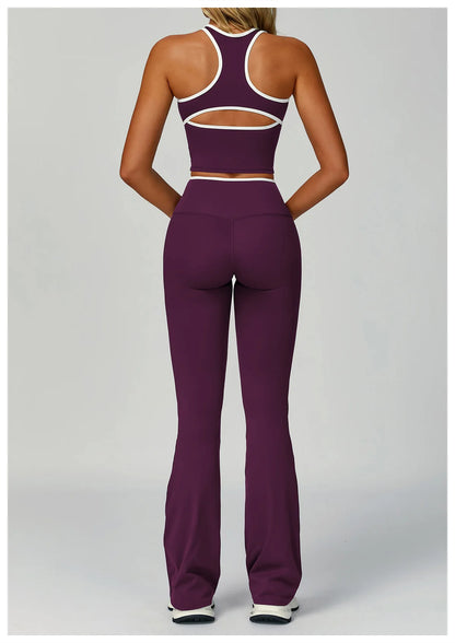 Gym Tracksuit Yoga Set 2 Pieces Workout Outfits Fitness Sportswear High Waist Leggings Sports Bra Athletic Wear Women Clothes
