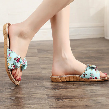New Summer Ladies Slippers Outdoor Beach Sandals Bohemian Ethnic Style Handmade Espadrilles Platform Slippers Flip Flops Women