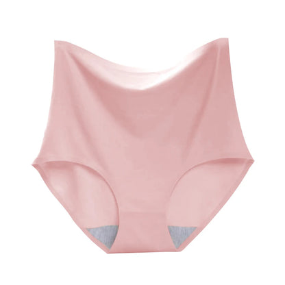 Women's underwear ice silk High waist Seamless Panties soft Lingerie Slimming Abdomen In Hip Lift plus size Breathable Briefs