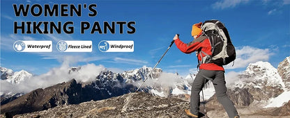 Windproof Thermal Pants for Women, Soft Trousers for Hiking, Camping, Outdoor Sports, Mountain Climbing, Travel, Winter