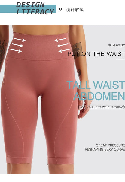 Sports Pants Fitness Yoga Pants Women Body Sculpting Belly Pants Tight Breathable Quick-drying Sexy High Waist Running Workout