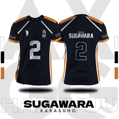 Haikyuu Fukurodani Hinata Cartoon Anime Cosplay Men Jersey Summer Short Sleeve Children Tee Top 2025 New Fashion