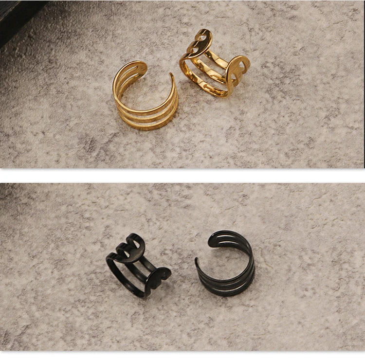 Men's Ear Cuff – Stainless Steel Non-Piercing Clip Earring (Single)