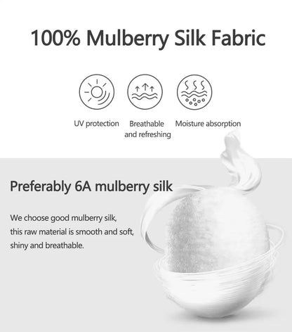 100% Pure Mulberry Silk Scrunchies Hair Bands Ties Gum Elastics Ponytail Holders for Women Girls Hair Accessories 19 Momme 1.5CM