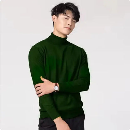 Cashmere Cotton Blend Turtleneck Men Jumper 2025 Autumn Winter Wram Clothes Vetement Homme Pull Homme Hiver Man Pullover Sweater