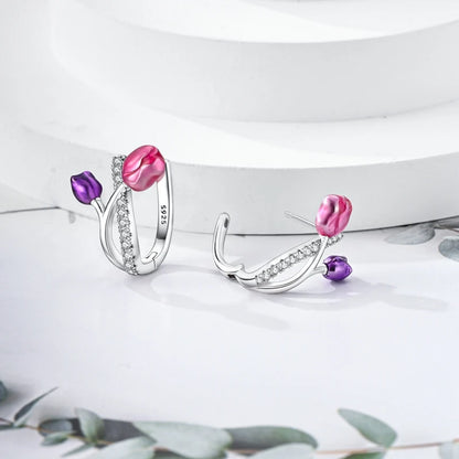 Sterling Silver Hoop Earrings – Zirconium Star Drop Style For Women’s Anniversary Jewelry Gift