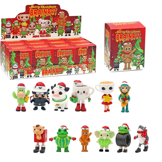 New Christmas Edition Tungtungsahur Figure Funny Doll Desktop Decoration Tralalero Tralala Figure Model Kids Christmas Gifts