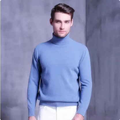 Cashmere Cotton Blend Turtleneck Men Jumper 2025 Autumn Winter Wram Clothes Vetement Homme Pull Homme Hiver Man Pullover Sweater