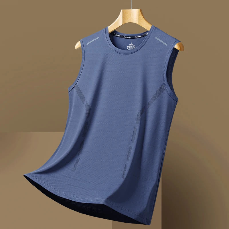 YJKVUR Sports Quick Dry Sleeveless T-Shirt for Men Summer Men Basketball Gym Clothing Breathable Lightweight Plus Size Tank Top