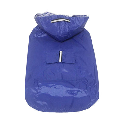 Dog Raincoat Waterproof Hoodie Jacket Rain Poncho Pet Rainwear Clothes with Reflective Stripe for All Sizes Big Puppies