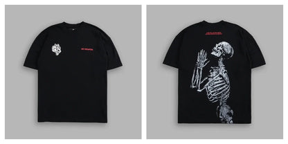 WOLVES CLUB STABILITY "PREMIUM" OVERSIZED TEE IN BLACK Summer Men's and Women's T-shirt Fashion Loose Printed Tops
