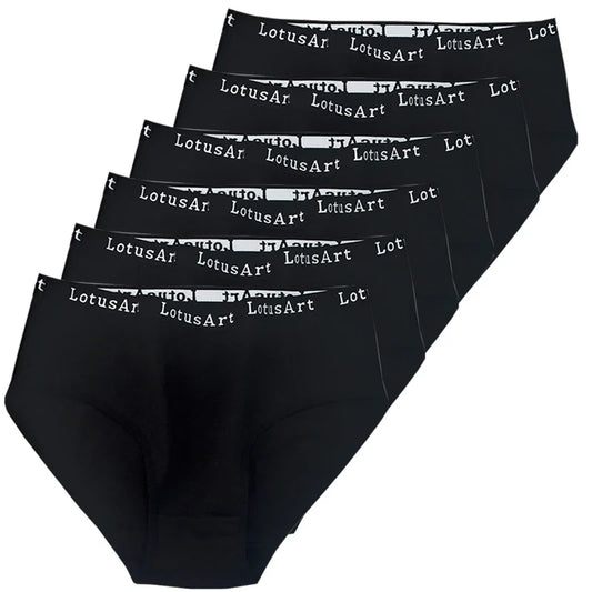 6pcs Cotton Women Panties Lady Plus Size Underwear High Waist Briefs Breathable Solid Color Female Lingerie Shorts