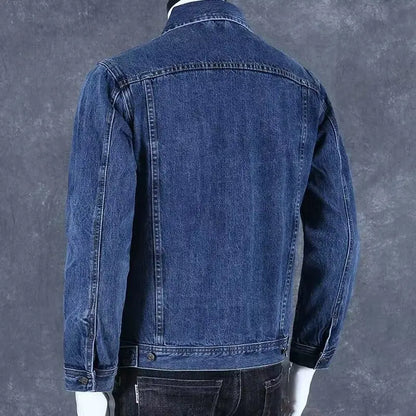 Autumn and Winter 2026 Retro Denim Jacket Men's Korean Slim Trend Handsome Multi-pocket Brand Man Luxury Tooling Jacket Men