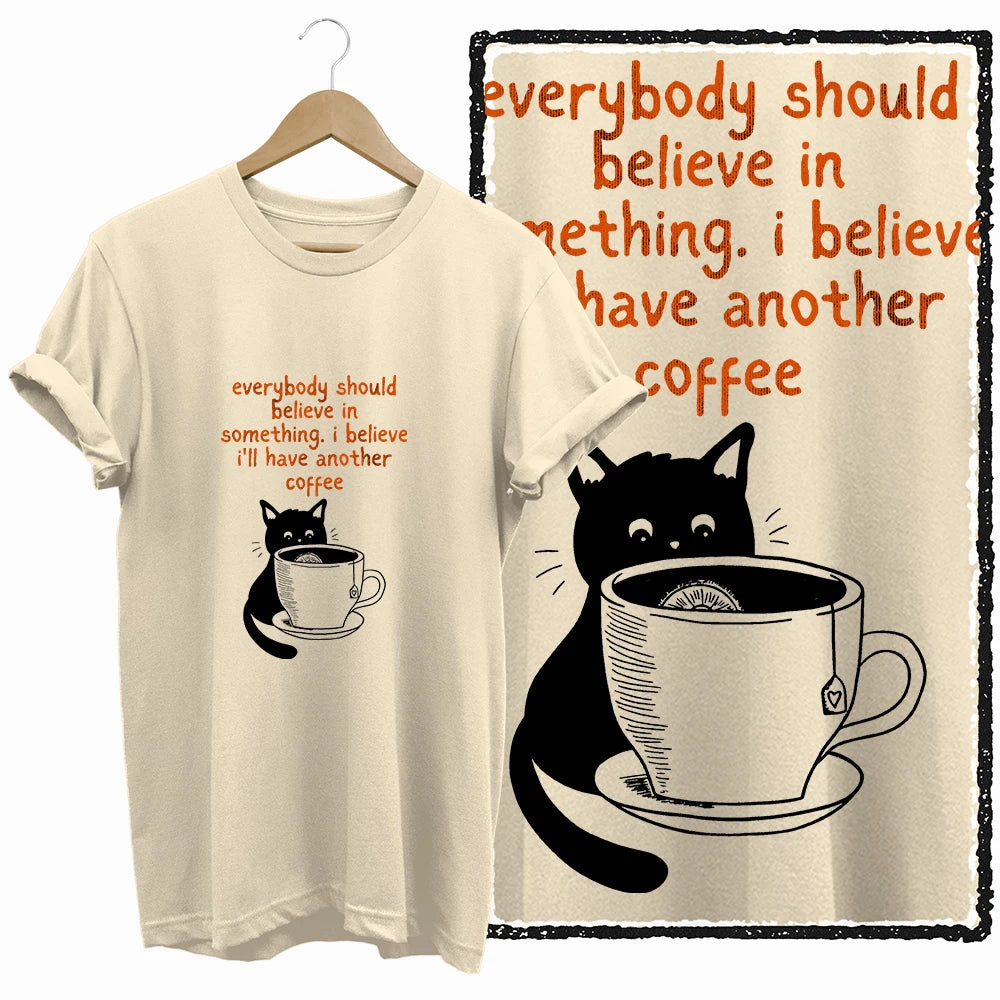 COOLMIND BEIGE cat print exclusive graphic 100% cotton women T shirt big size loose cotton cat lover women tshirt LOVELY cat tee