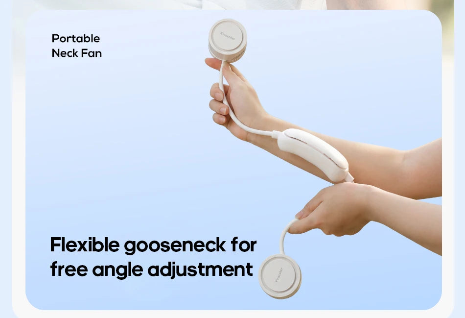 Portable Personal Sports Neck Fan 3-speed Wind with Cold Compress Function 800mAh*2 Mini Cooling Electric Fan for Outdoor Travel