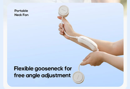 Portable Personal Sports Neck Fan 3-speed Wind with Cold Compress Function 800mAh*2 Mini Cooling Electric Fan for Outdoor Travel