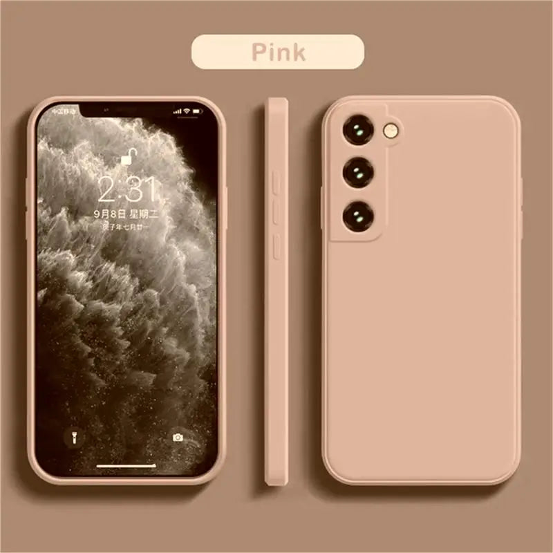 Official Silicon Phone Case For Samsung Galaxy S25 S24 S23 S22 S26 S21 Ultra FE Plus A15 A25 A16 5G Shockproof Back Cover Funda