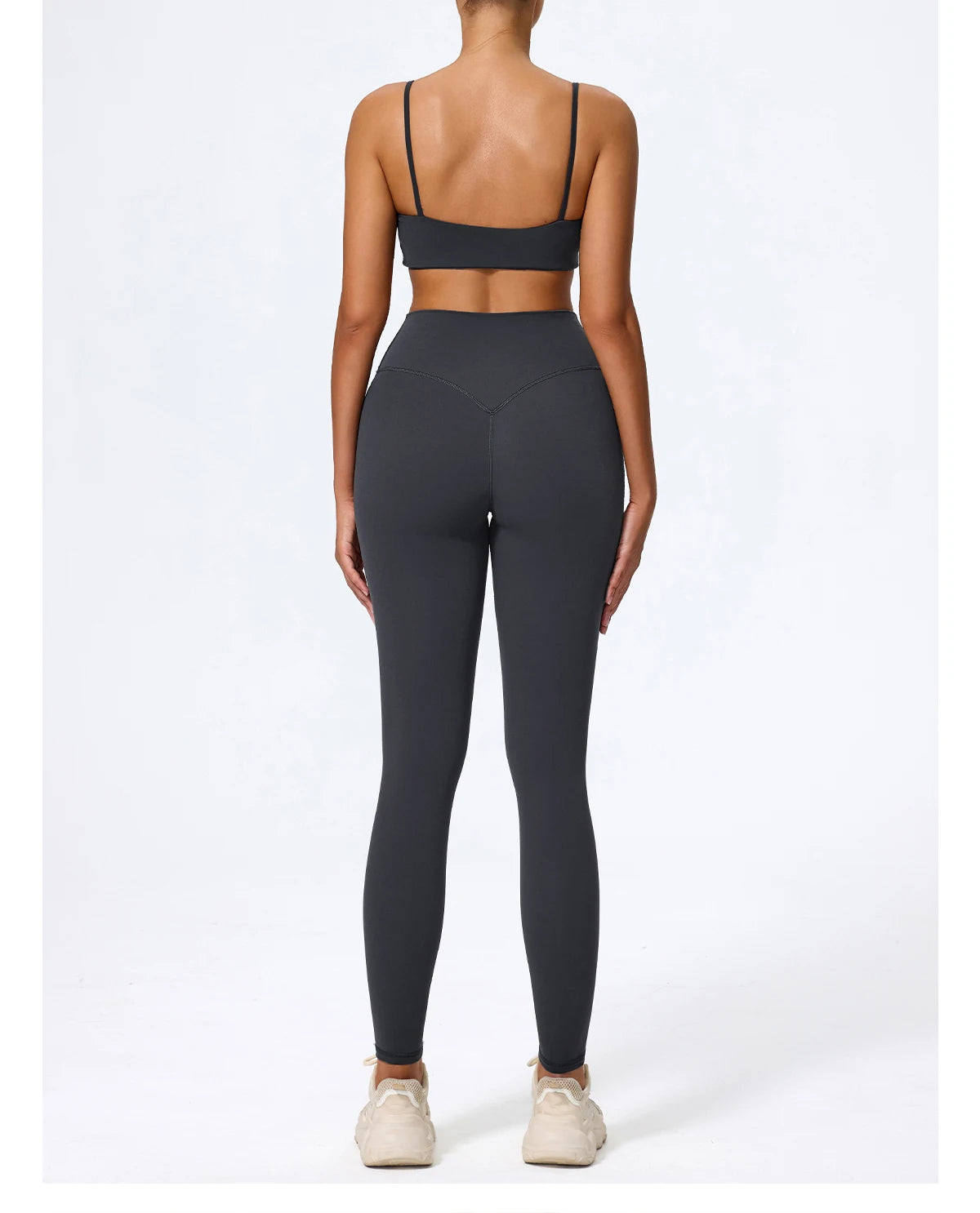 Women Sports Set – Summer Two Piece Gym Outfit With High Waist Leggings & Sleeveless Top