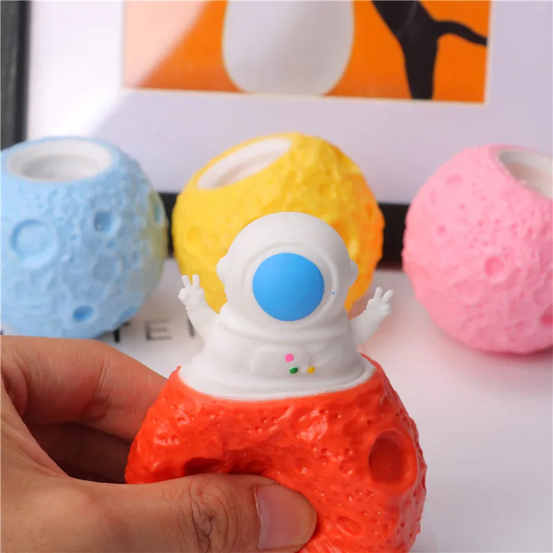 Squeeze Astronauts Planet TPR Cup Anti Stress Pop Up Funny Toys Joke Decompression Fidget Sensory Stress Gift for Kids Adults