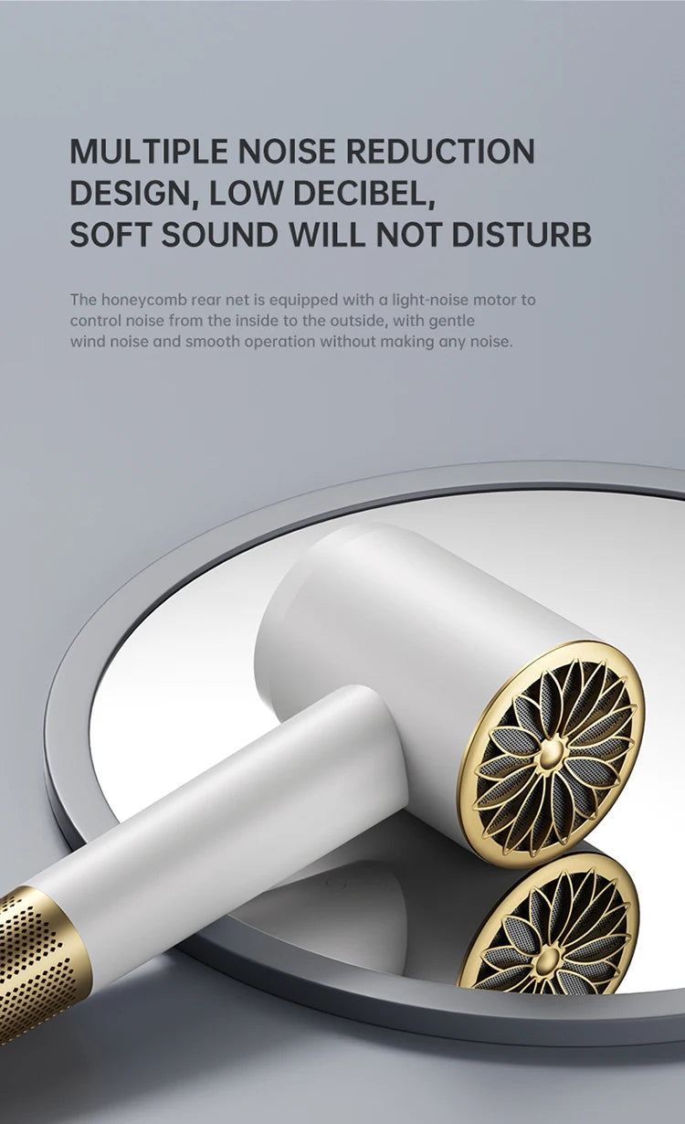 High Speed Hair Dryer – Blue Light Ion, Infrared Heating, 3 Speed Temperature | EU Plug