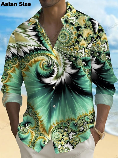 2025 Moon Star Hawaiian Shirt Men Women Fashion Casual Hawaiian Sea Shirts Short Sleeve Button Blouse Festive Holiday Tops
