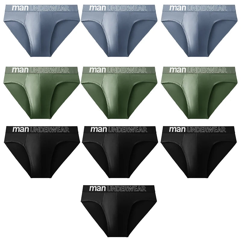 10 Pcs/Lot Men's Briefs Underwear Letter Comfortable Panties Shorts Sexy Boxer Shorts  Gifts for Man Underpants