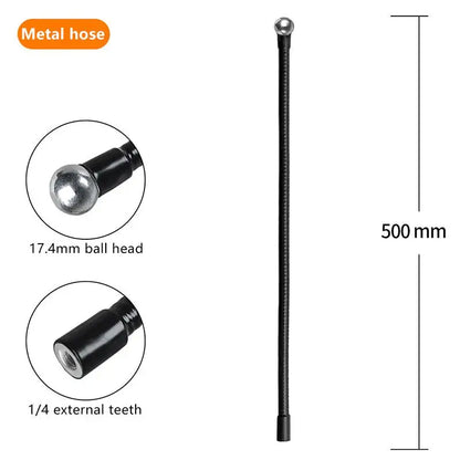 Flexible Metal Tube Rod Monopod Selfie Stick Stands With 1/4inch Screws Ball Head Extension Arm For Camera Phone Tripod