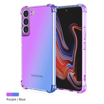 Gradient Airbag Shockproof TPU Case for Samsung Galaxy S26 Ultra S25 Edge S24 S23 FE S23 S22 Plus S21 Protective Cover Funda