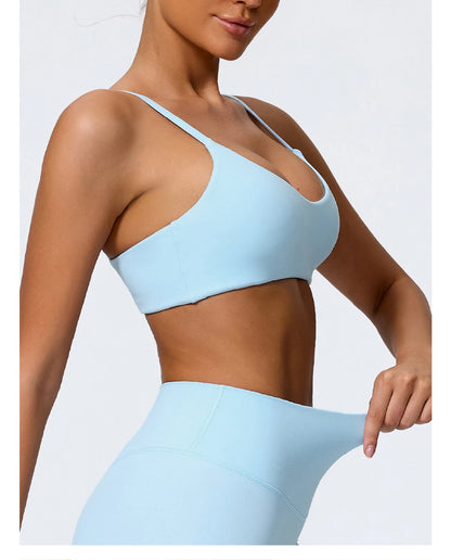 Women Sports Set – Summer Two Piece Gym Outfit With High Waist Leggings & Sleeveless Top