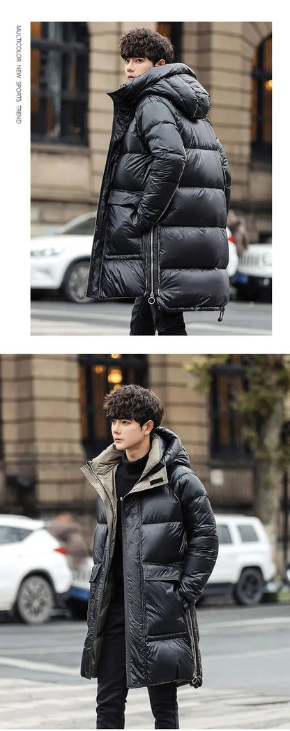 Down Jacket For Men Winter 2024 Luxury brand Fluffy Jacket Youth Student Puffer Coat Women With Hood Clothing Man Down Coat Long