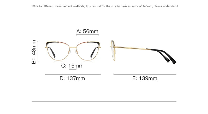 Photochromic Prescription Glasses Women Cat Eye Butterfly Frame Progressive Eyewear