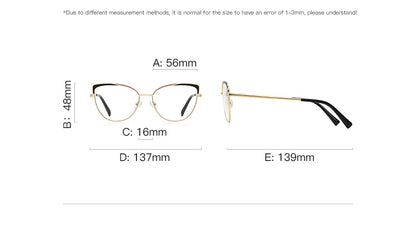 Photochromic Prescription Glasses Women Cat Eye Butterfly Frame Progressive Eyewear