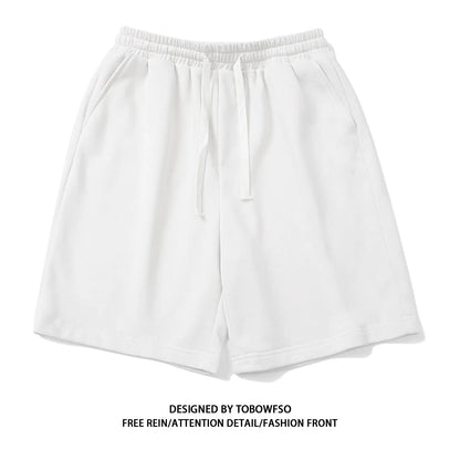 Cotton Summer Shorts - Men's Casual Five-Point Knit Fabric Pants | Lightweight Breathable Wear