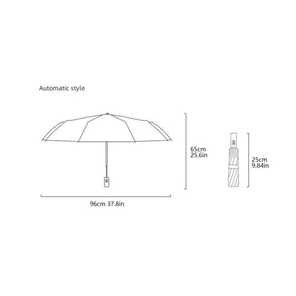 8-Rib Automatic folding Umbrella - Compact, lightweight, durable, UV protection - rain and sun umbrella, automatic sunshade zwq