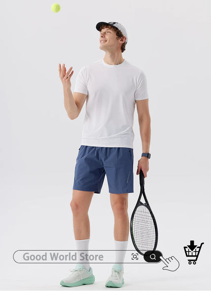 Men's Tennis Shorts - Quick Dry Breathable Sportswear | Gym Running Jogging