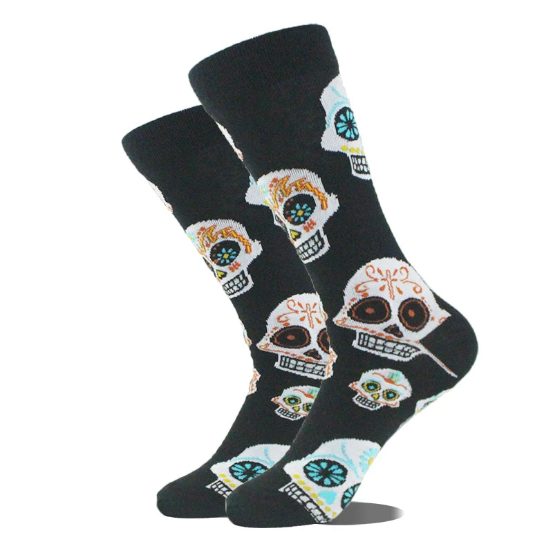 Funny Alien Shark Cotton Socks - Unisex Novelty Crew Socks