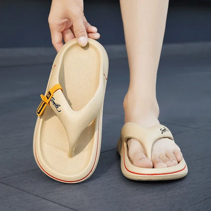 Men Platform Flip Flops Summer Thick Soft Sole EVA Slippers Outdoor Beach Sandals Anti-Slip Cloud Cushion Bathroom Slides Shoes