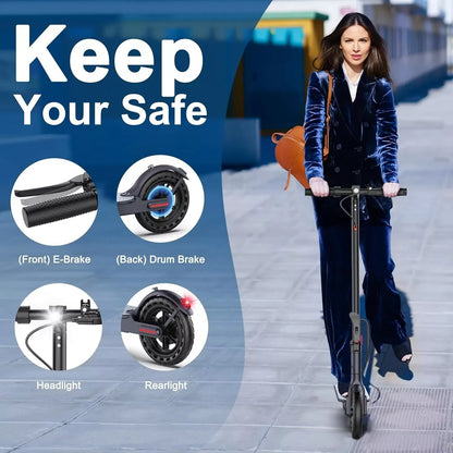 AOVOPRO LADPED LP60 Electric Scooter 350W 19mph Max Speed 8.5inch tire Folding Electric Scooter 16miles Max Range for Adult