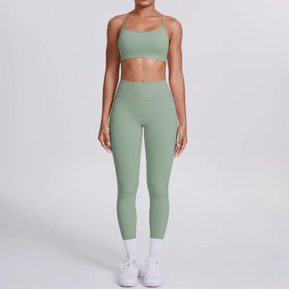 Women's Yoga Suit – Seamless Sports Bra & High Waist Leggings | Breathable Quick Dry Activewear
