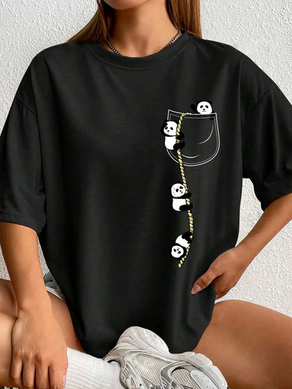 Plus Size T-Shirt - Women's Casual Top | Breathable Cotton Tee, Loose Fit