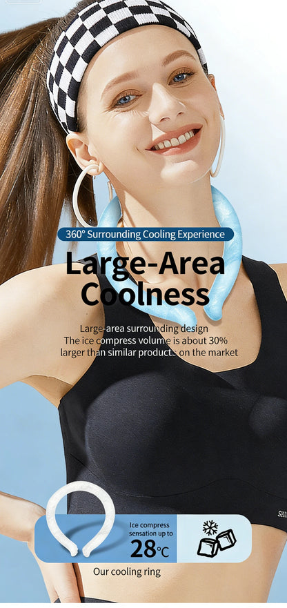 Neck Cooling Tube Wraps Ice Ring Neck Cooler Personal Ice Pack Wrap for Hot Weather Gel Reusable Wearable Gel Coolin