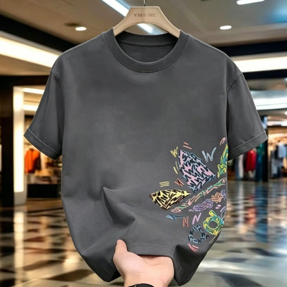 2026 New Fashion Bestseller Loose O-neck Cotton Short Sleeve T-shirt Stylish Breathable Daily Casual Unisex Tops For Men Women