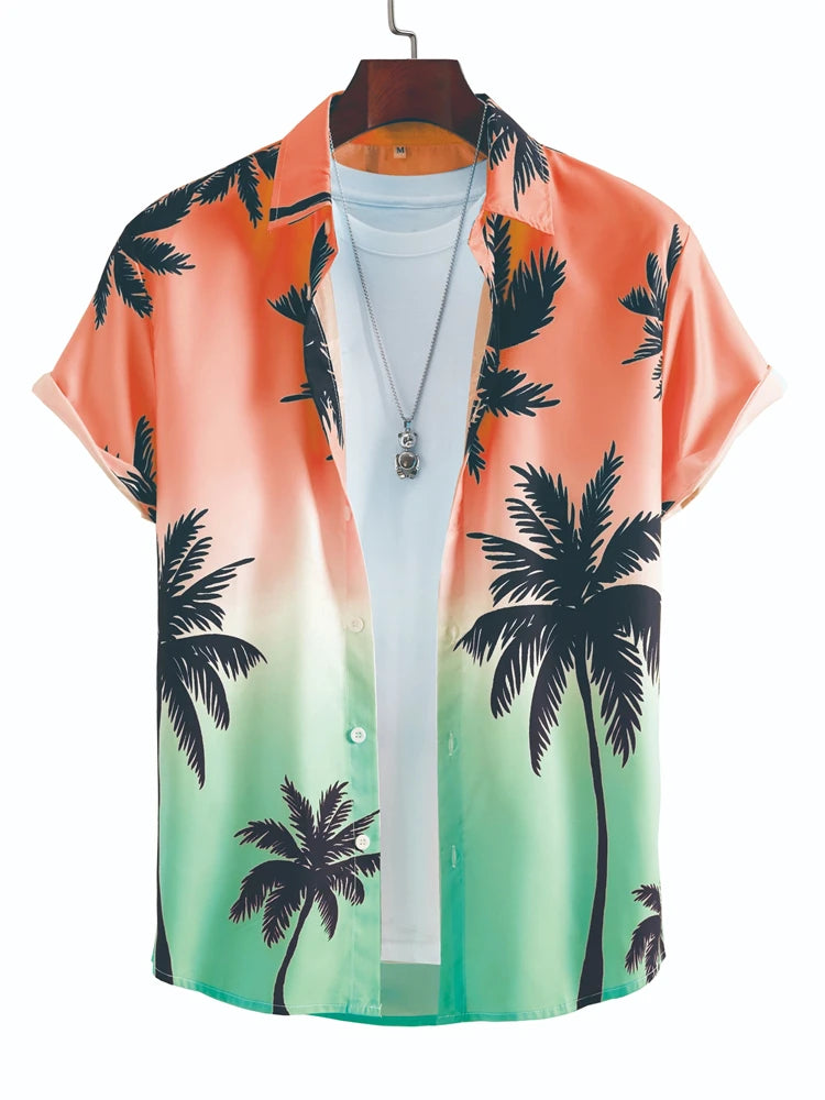 Hawaiian Men's Shirt Summer Outdoor Beach Men's Short-sleeved Shirt Urban Everyday Casual Men's Shirt Street Fashion Men's Shirt