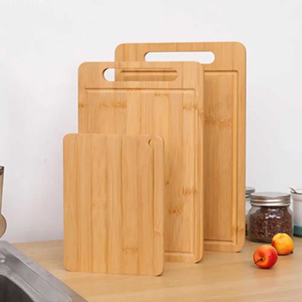 Bamboo Cutting Board – Double Sided Kitchen Cutting Board | Thick Durable Wood Chopping Block