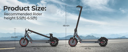10‘’ Electric Scooter for Adults,500W Powerful Motor,22 Miles Long Range,Dual Braking System,22Mph Max Speed,Foldable E Scooter with Solid Tires,APP Control