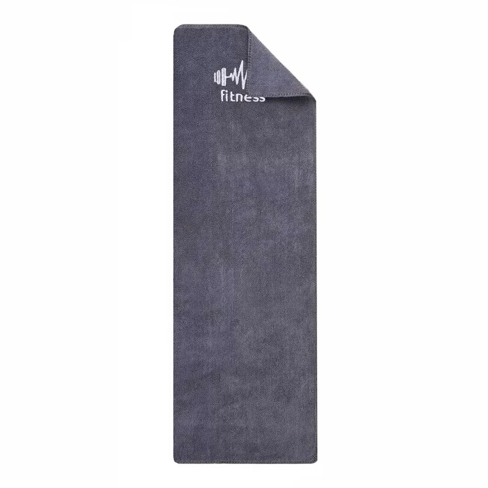 Grey Unisex High-Absorbency Quick-Dry Gym Towel | Sweat-Enhanced Sports Mat for Basketball, Running & Fitness Workouts