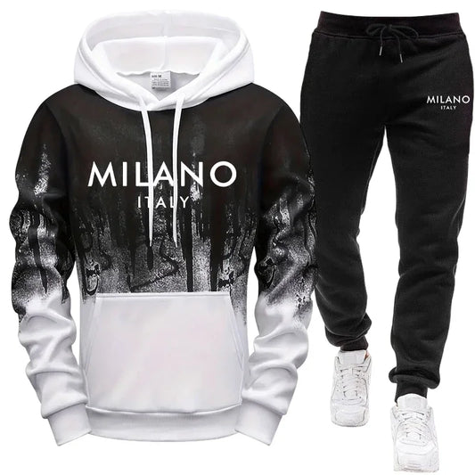 Mens Set/Hoodie/Pants Italy Fashion Hoodie and Sweatpants Fall Winter Casual Sports Tracksuit Outdoor Hooded Jogger Outfit S-4XL