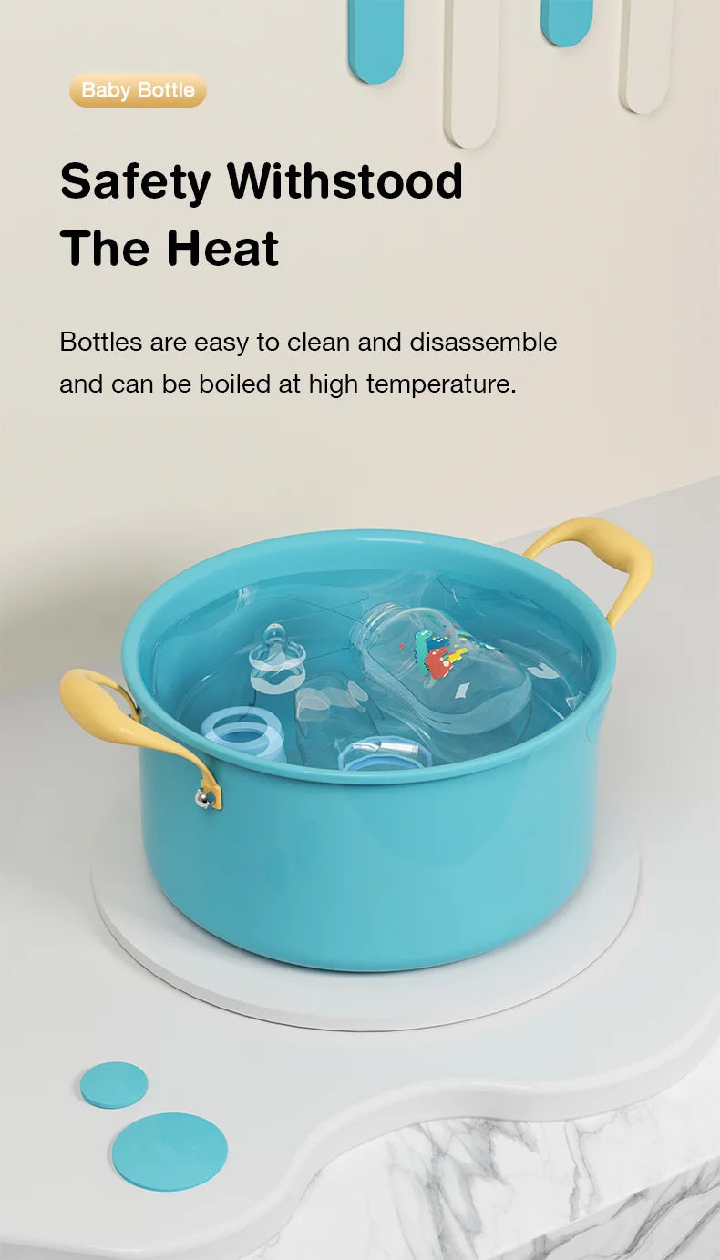 MAMIJOY 2PCS 150/240ML Baby Bottle Milk Bottle Anti-drop Heat-resistant Newborn Bottle Newborn Feeding Supplies BPAFREE BB01/02