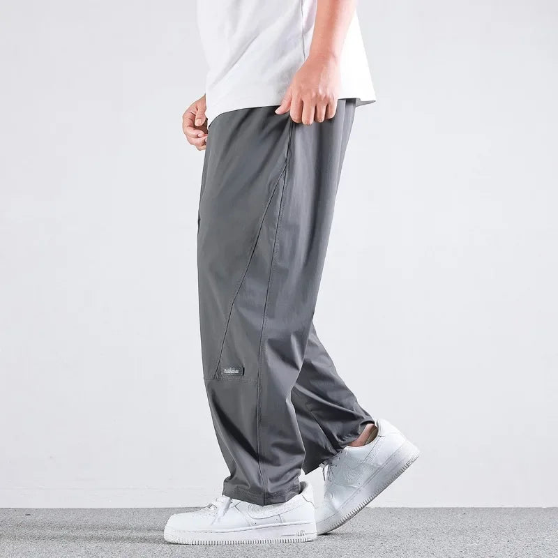 10XL Casual Pants Mens Straight Loose Trousers Men Clothing Elastic Waist Quick Dry Pants Summer Fashion Oversized Joggers Pants