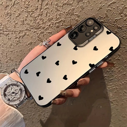 Love Heart Pattern Hard Case For Samsung S26 S25 Ultra S23 FE S22 S24 A57 A55 5G A56 A54 A53 A52S A36 A35 A34 A25 A16 Case Cover